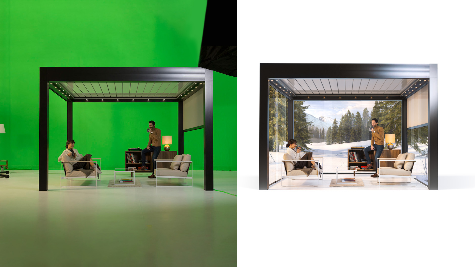 Prima e dopo backstage